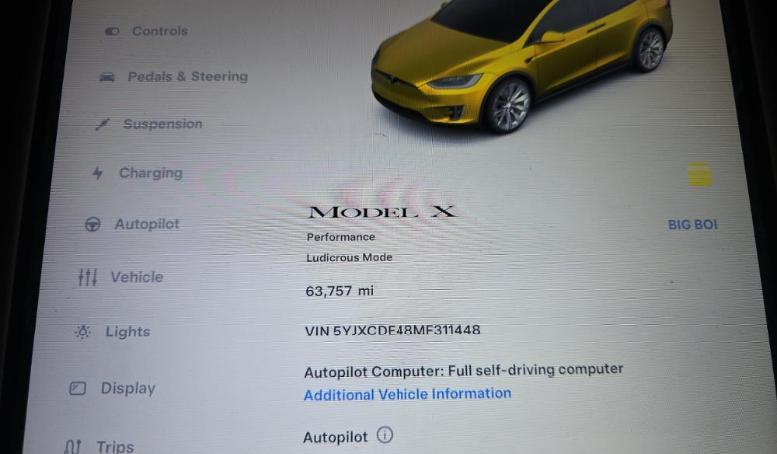 used 2021 Tesla Model X car, priced at $47,600