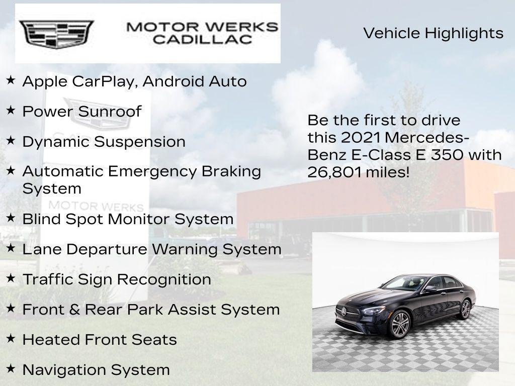 used 2021 Mercedes-Benz E-Class car, priced at $37,000
