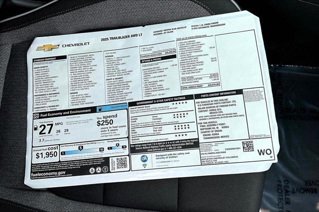new 2025 Chevrolet TrailBlazer car, priced at $29,047