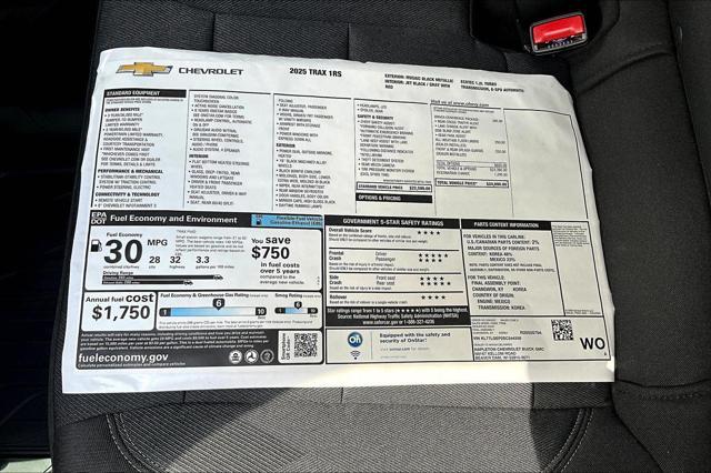 new 2025 Chevrolet Trax car, priced at $24,190