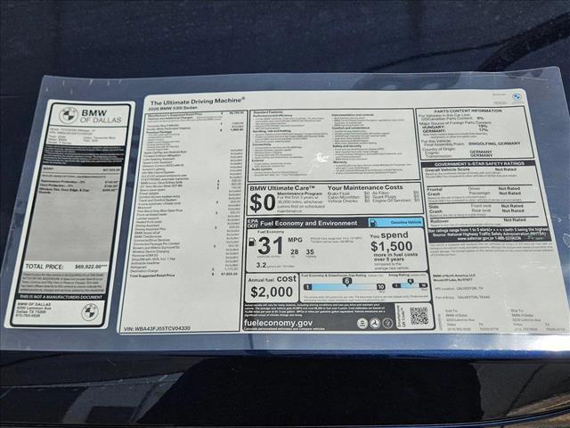 new 2026 BMW 530 car, priced at $67,925