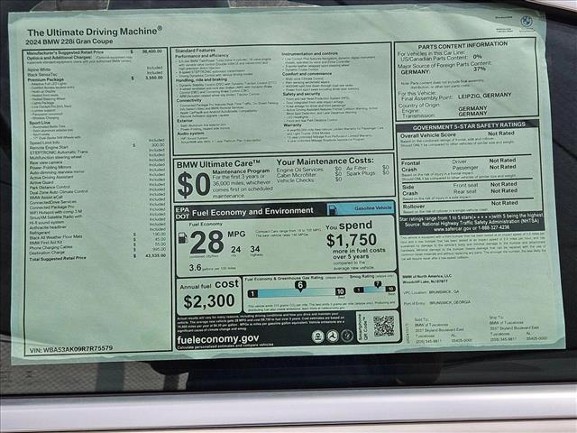 new 2024 BMW 228 Gran Coupe car, priced at $43,535