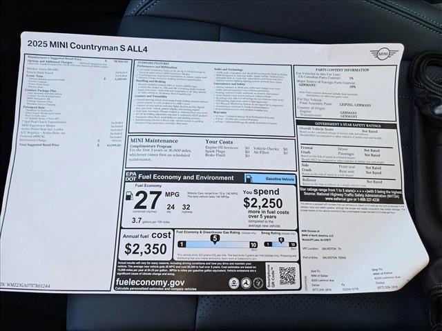 new 2025 MINI Countryman car, priced at $43,095