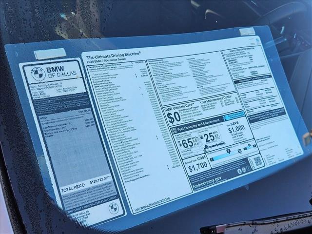 new 2025 BMW 750e car, priced at $126,725