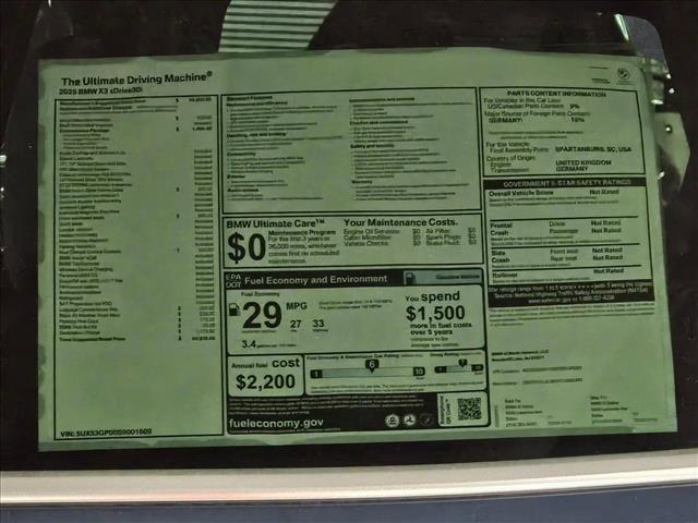 new 2025 BMW X3 car, priced at $54,910