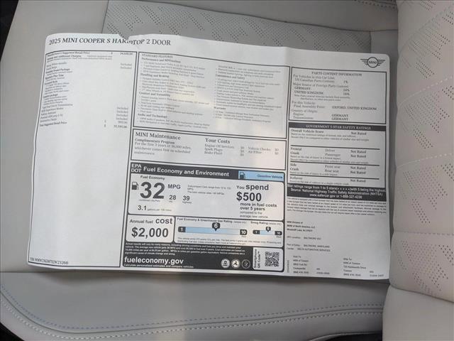 new 2025 MINI Hardtop car, priced at $35,595