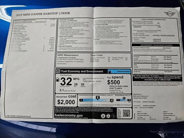 used 2025 MINI Hardtop car, priced at $33,330