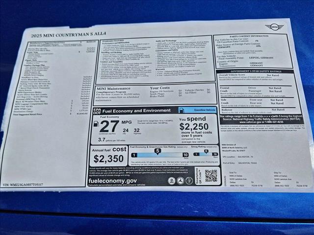 used 2025 MINI Countryman car, priced at $43,640