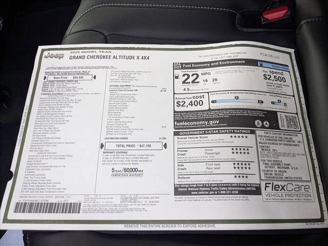 new 2025 Jeep Grand Cherokee car, priced at $39,834