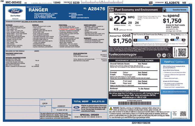 used 2019 Ford Ranger car, priced at $30,150