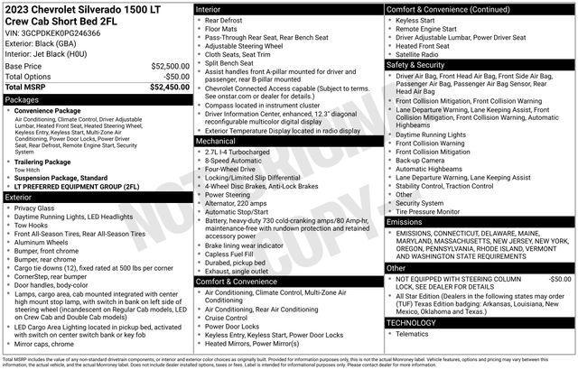 used 2023 Chevrolet Silverado 1500 car, priced at $43,000