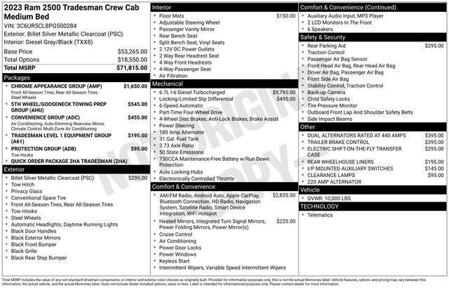 used 2023 Ram 2500 car, priced at $51,900