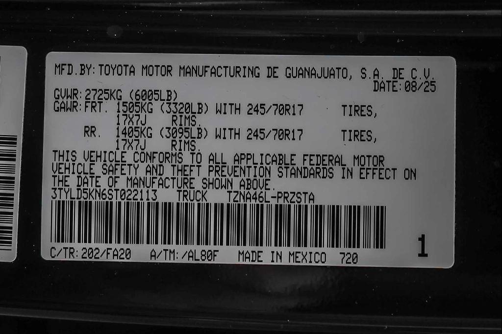new 2025 Toyota Tacoma car, priced at $39,014