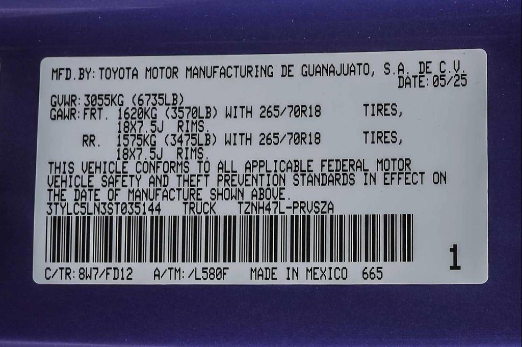 new 2025 Toyota Tacoma car, priced at $50,438