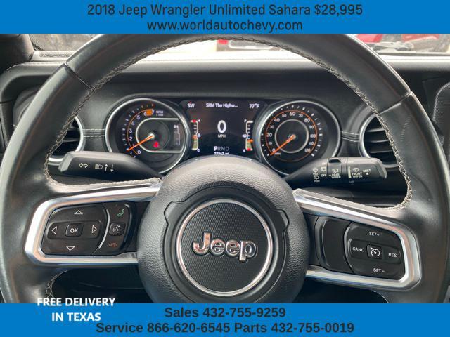 used 2018 Jeep Wrangler Unlimited car, priced at $28,995