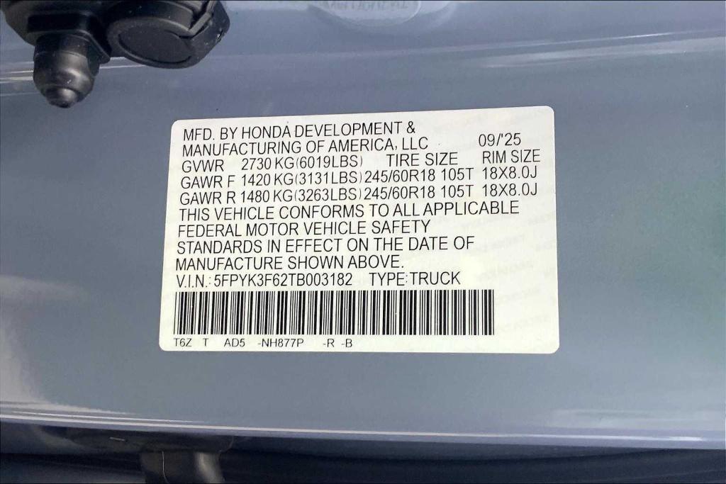 new 2026 Honda Ridgeline car, priced at $46,965