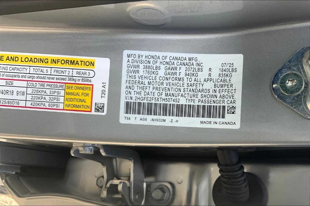 new 2026 Honda Civic car, priced at $27,745