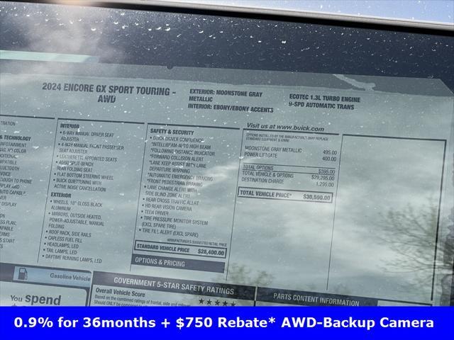 new 2024 Buick Encore GX car, priced at $30,590