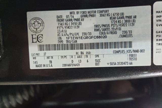 used 2016 Ford F-150 car, priced at $32,995