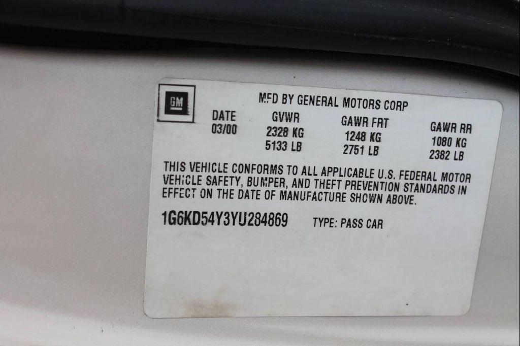 used 2000 Cadillac DeVille car, priced at $5,995