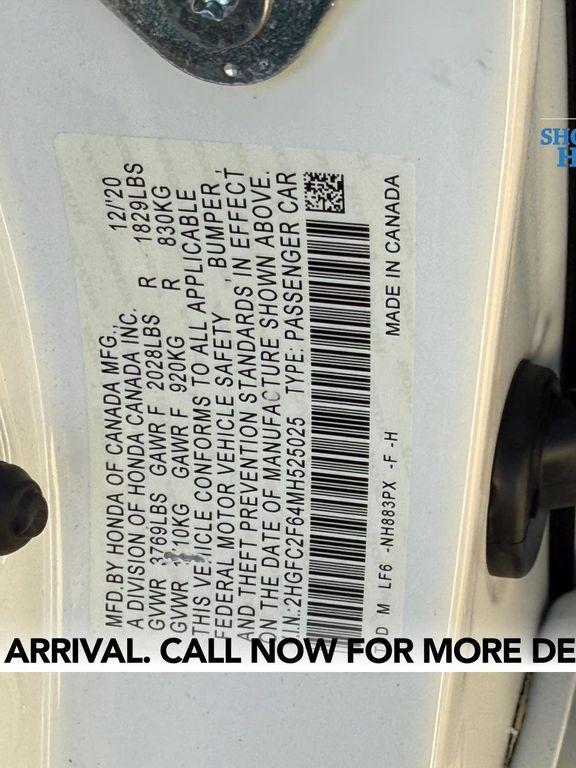 used 2021 Honda Civic car, priced at $15,200