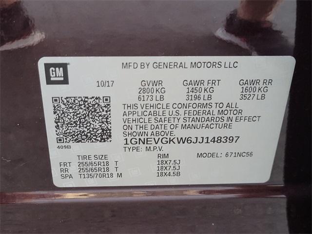used 2018 Chevrolet Traverse car, priced at $17,250
