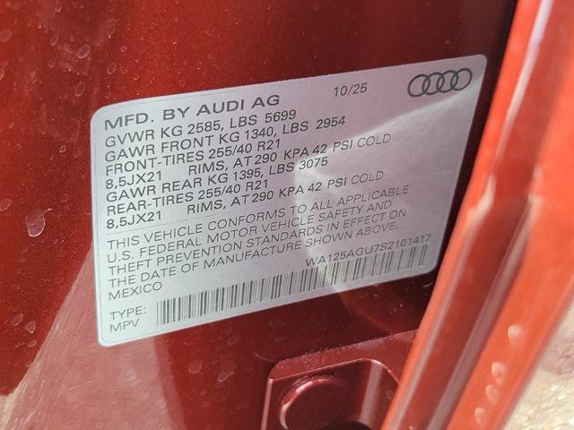 new 2025 Audi SQ5 car, priced at $74,355