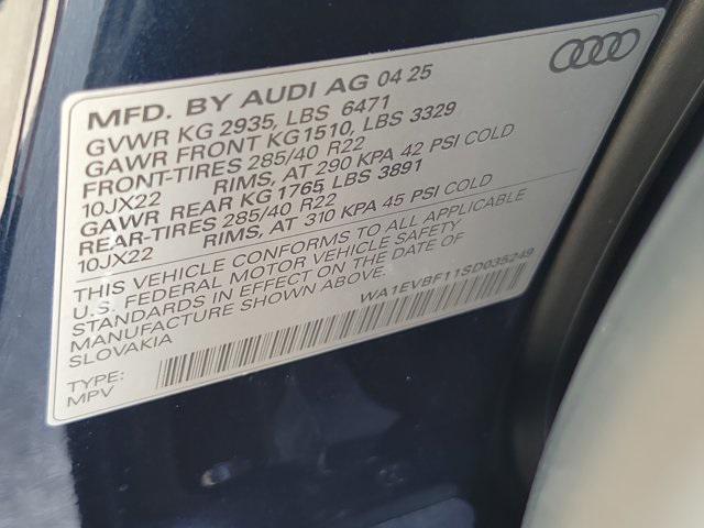 new 2025 Audi Q8 car, priced at $86,570