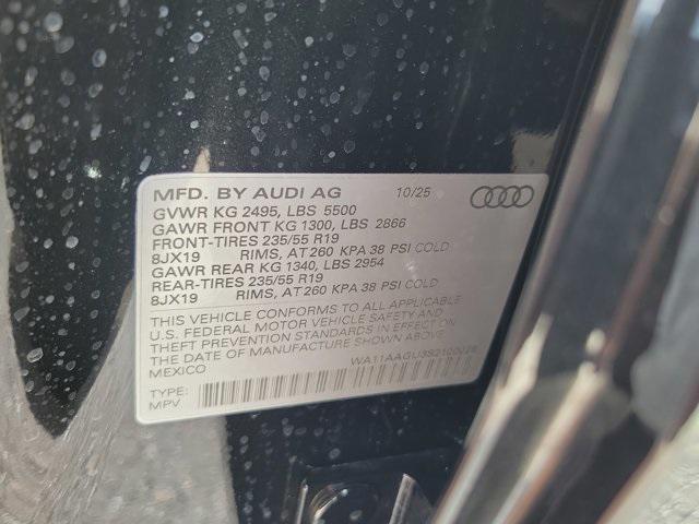 new 2025 Audi Q5 car, priced at $57,660