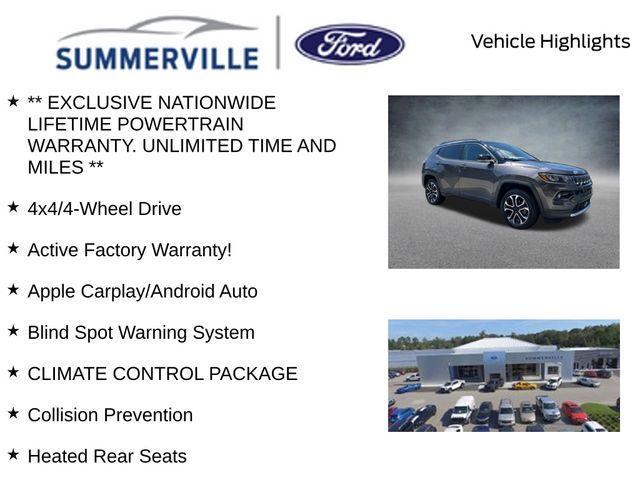 used 2022 Jeep Compass car, priced at $21,600