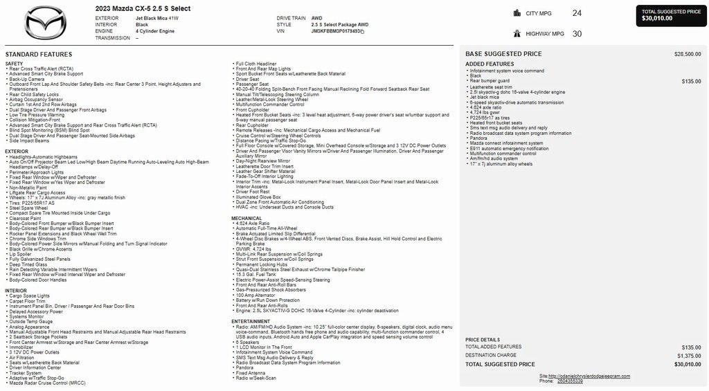 used 2023 Mazda CX-5 car, priced at $26,402