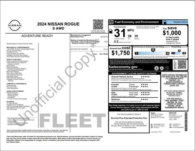 used 2024 Nissan Rogue car, priced at $24,415