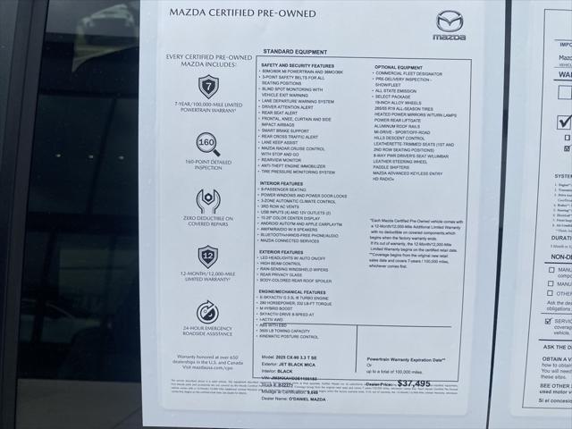 used 2025 Mazda CX-90 car, priced at $35,998