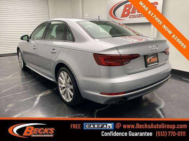 used 2018 Audi A4 car, priced at $16,895