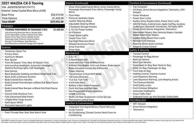 used 2021 Mazda CX-5 car, priced at $23,497