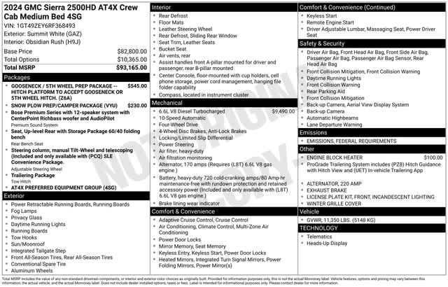 used 2024 GMC Sierra 2500 car, priced at $83,997