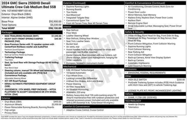 used 2024 GMC Sierra 2500 car, priced at $81,995