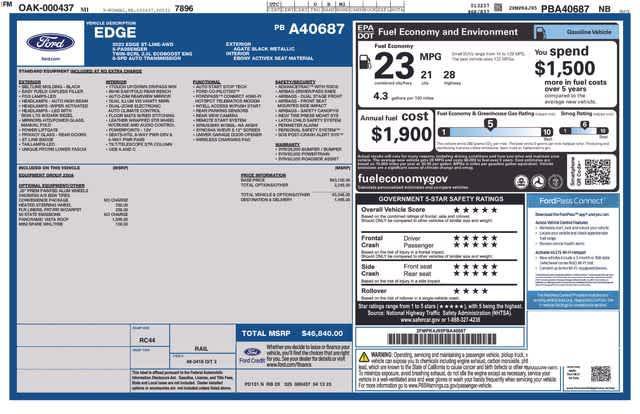 used 2023 Ford Edge car, priced at $32,997