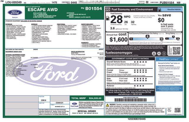 used 2023 Ford Escape car, priced at $23,497