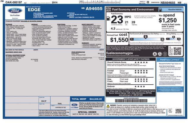 used 2022 Ford Edge car, priced at $27,859