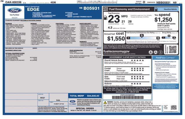 used 2022 Ford Edge car, priced at $27,859