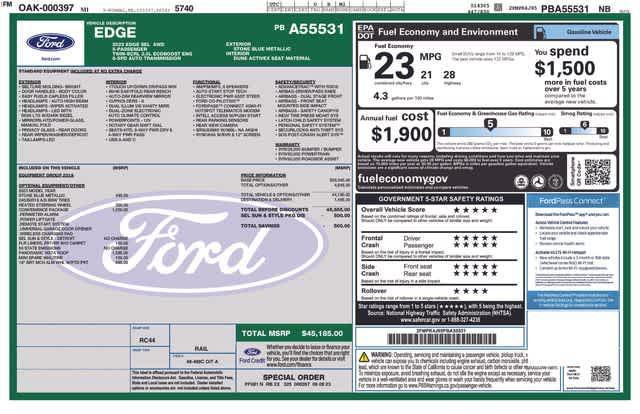 used 2023 Ford Edge car, priced at $28,997