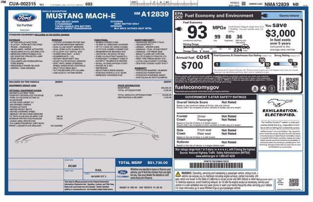 used 2022 Ford Mustang Mach-E car, priced at $22,702