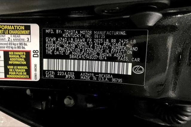 new 2025 Lexus ES 300h car, priced at $56,134