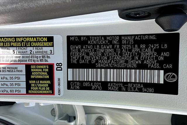 new 2025 Lexus ES 300h car, priced at $47,853