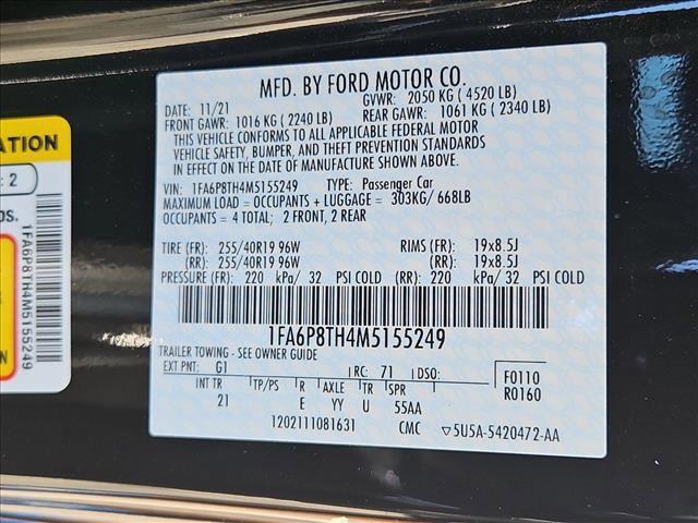 used 2021 Ford Mustang car, priced at $23,999