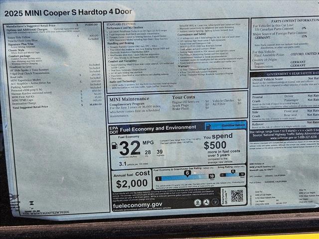 new 2025 MINI Hardtop car, priced at $38,670