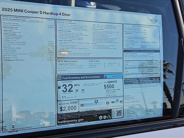 new 2025 MINI Hardtop car, priced at $37,745