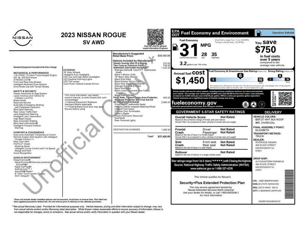 used 2023 Nissan Rogue car, priced at $21,488