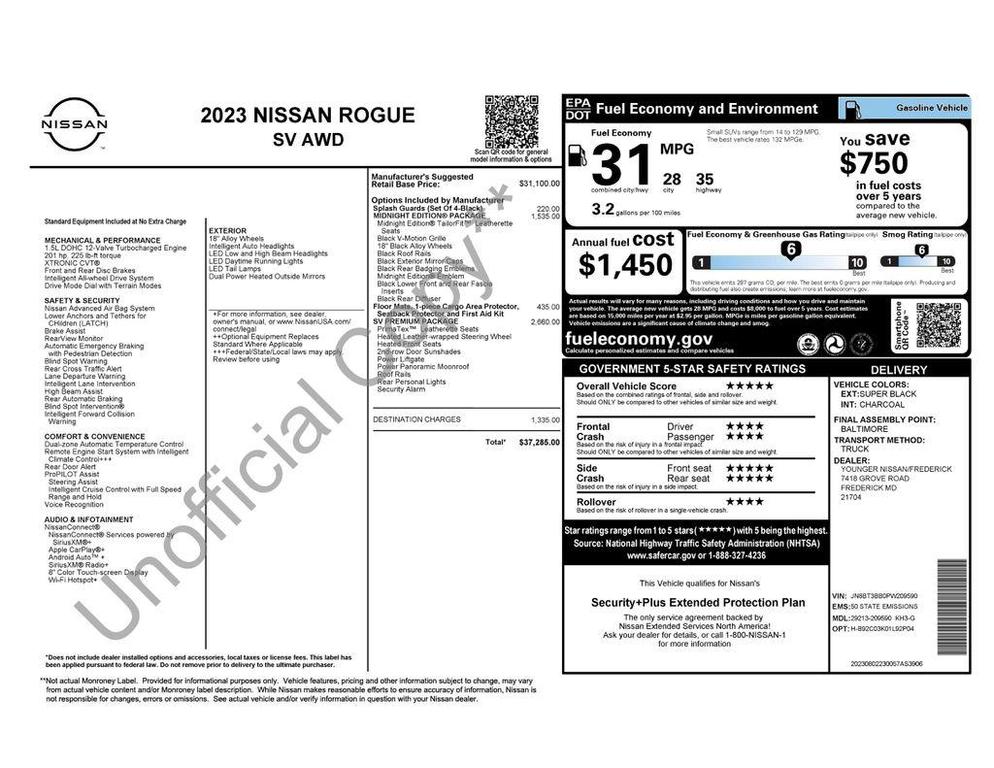 used 2023 Nissan Rogue car, priced at $22,988